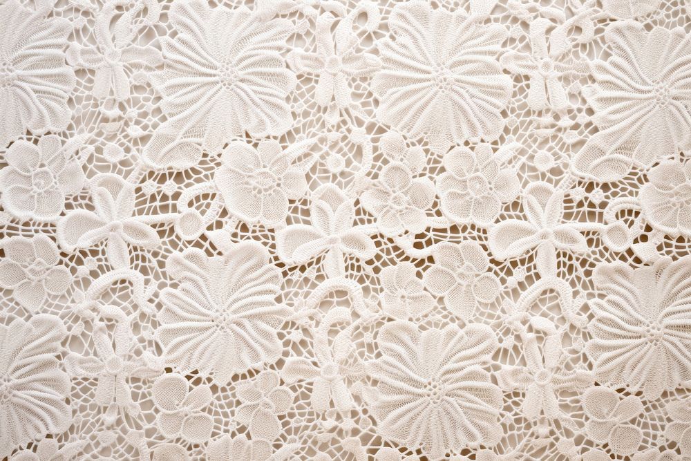 Lace white smooth fabric backgrounds tablecloth decoration.