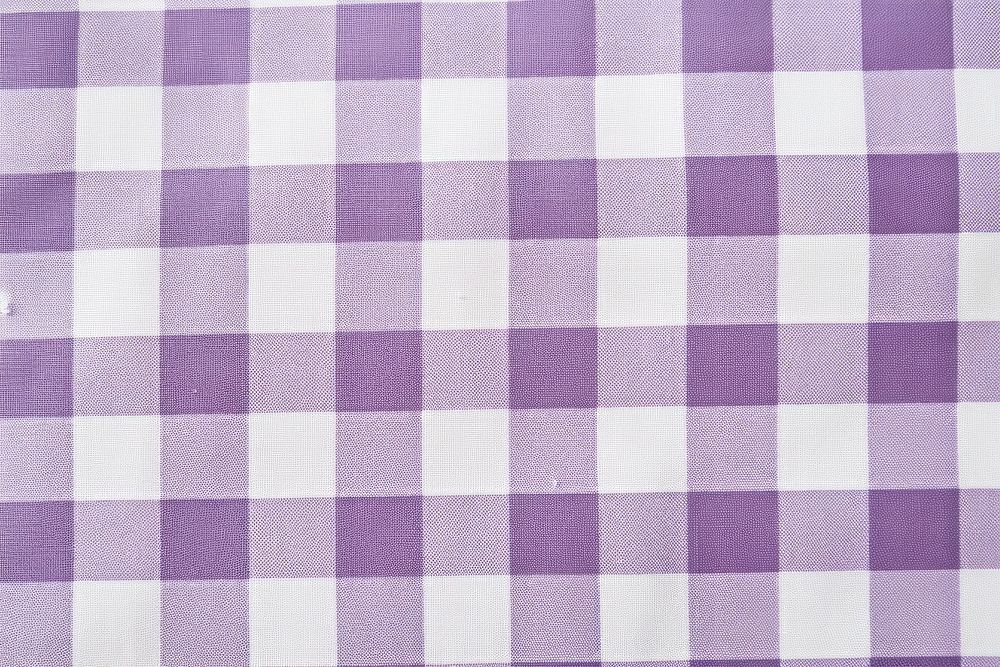 Checkered pattern cotton tablecloth purple linen.