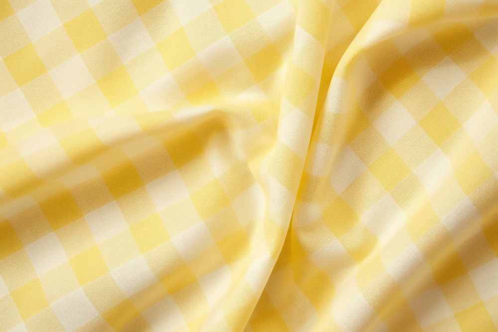 Crumpled yellow plaid cloth