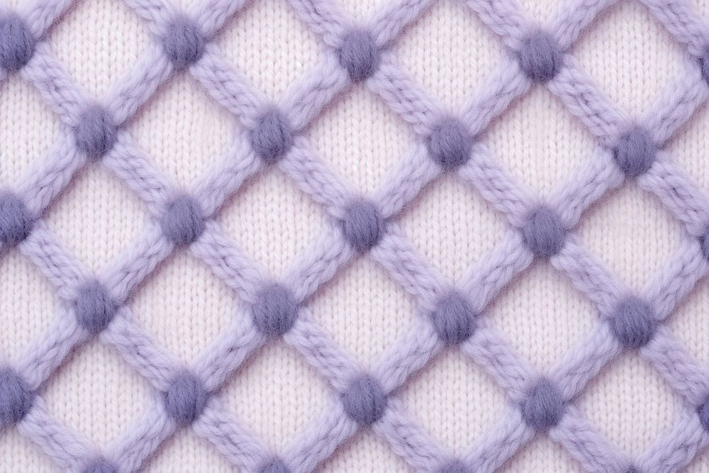 Checkered pattern knitted wool texture invertebrate embroidery.