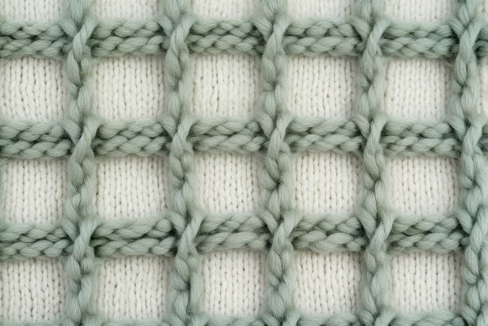 Checkered pattern knitted wool texture embroidery clothing.