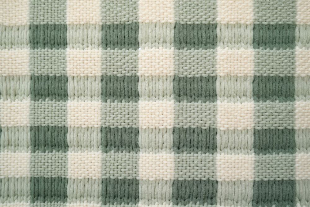 Checkered pattern knitted wool texture linen woven.