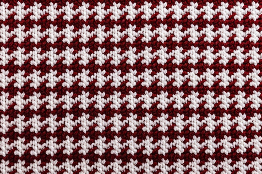 Houndstooth pattern knitted wool embroidery clothing knitwear.