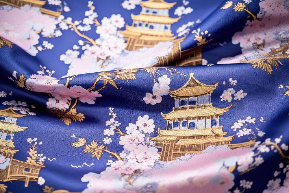 Shogun Castle pattern backgrounds satin architecture.