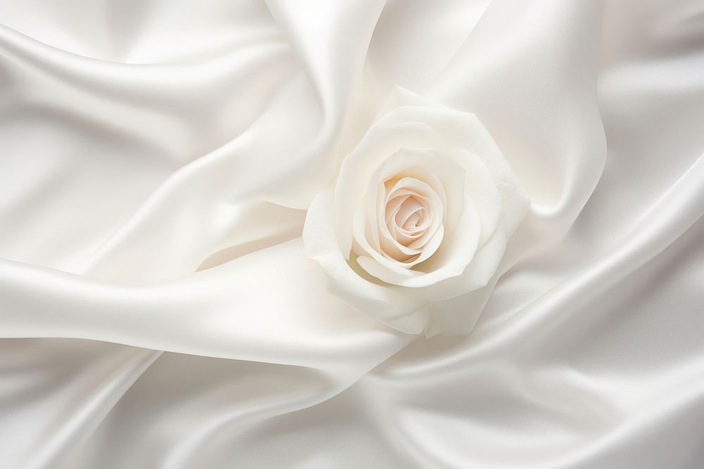 White fabric texture rose backgrounds flower.