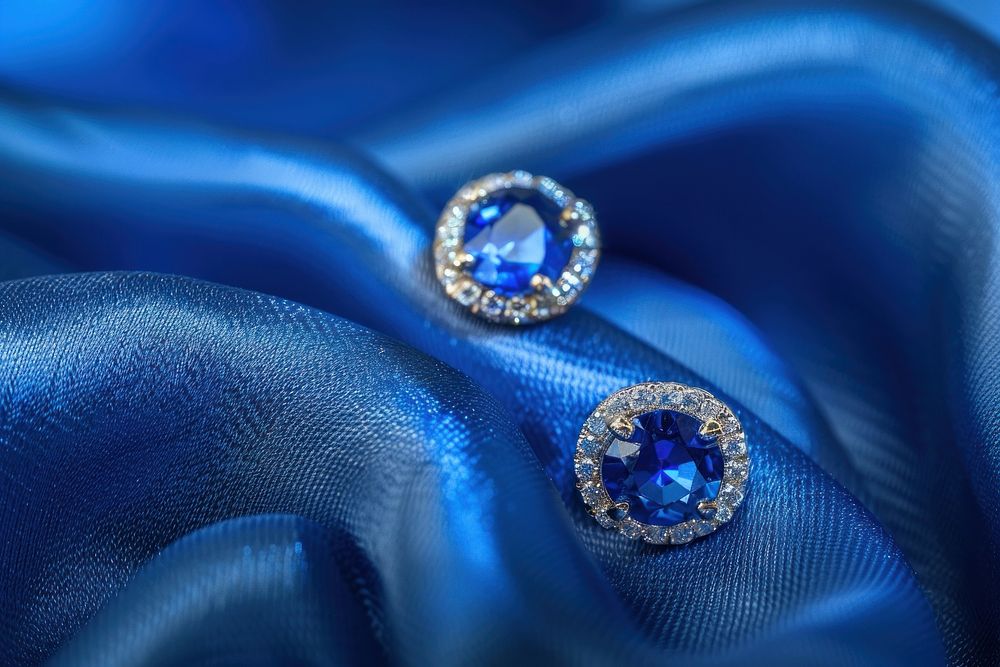 Sapphire earrings gemstone jewelry diamond.