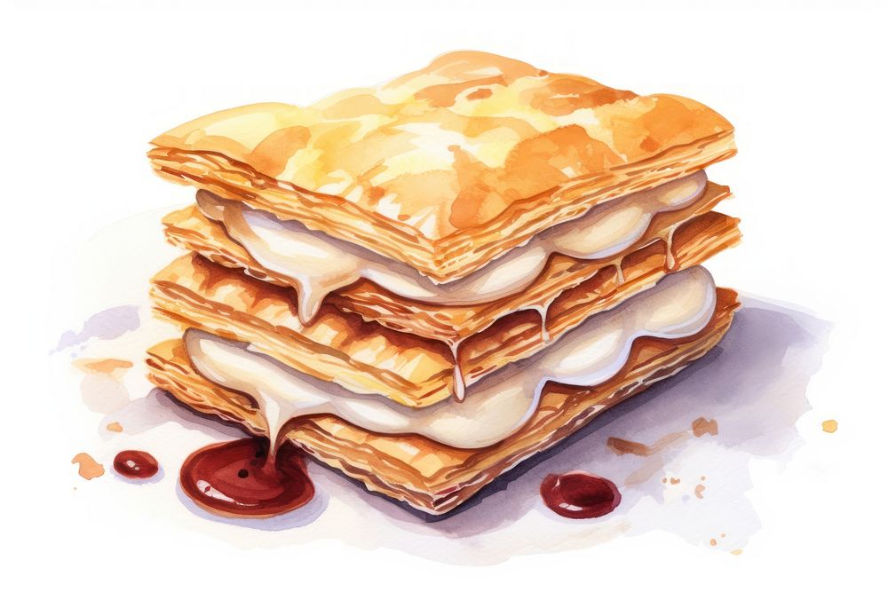 Mille-Feuille pancake ketchup bread. | Premium Photo Illustration ...