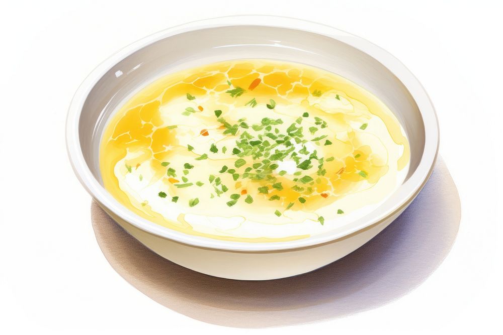 Steamed Egg plate food meal.