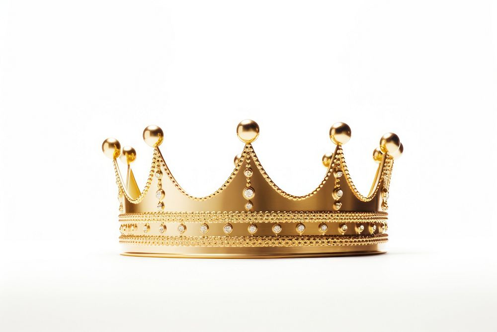 Gold Crown crown jewelry white background.