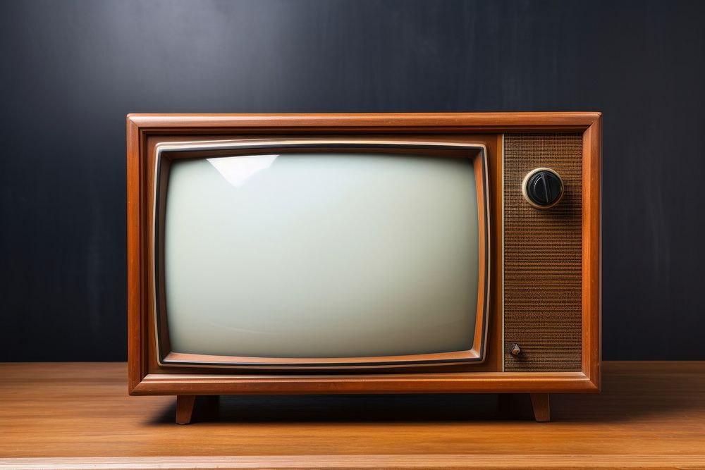 Vintage TV television screen broadcasting.