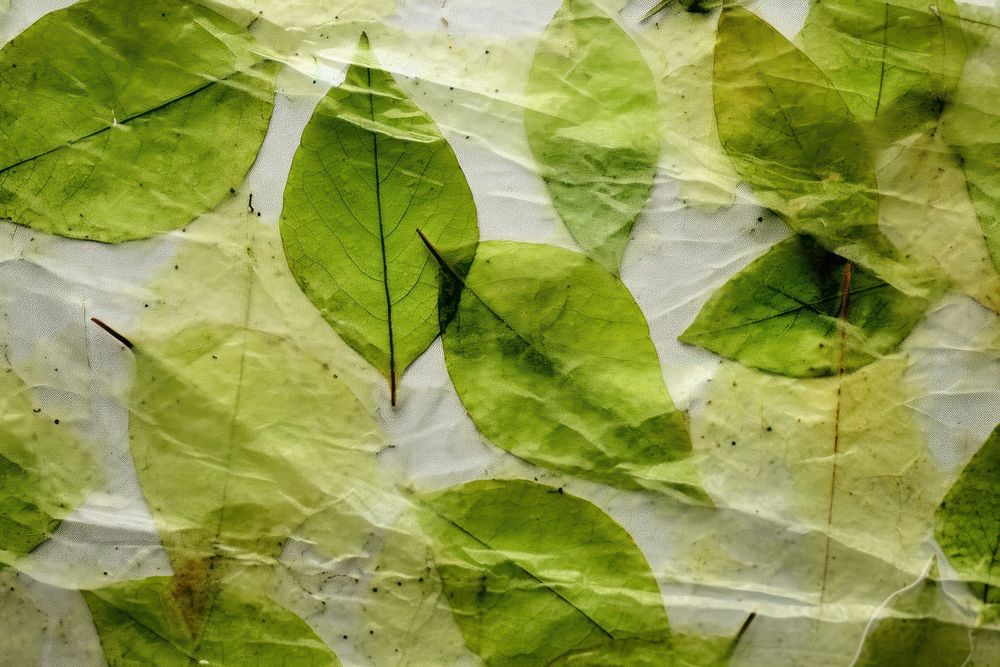 Plant fibre mulberry paper green vegetation leaf.