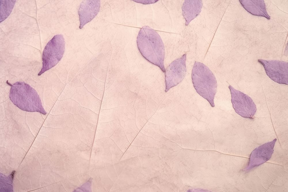 Plant fibre mulberry paper texture purple blossom.