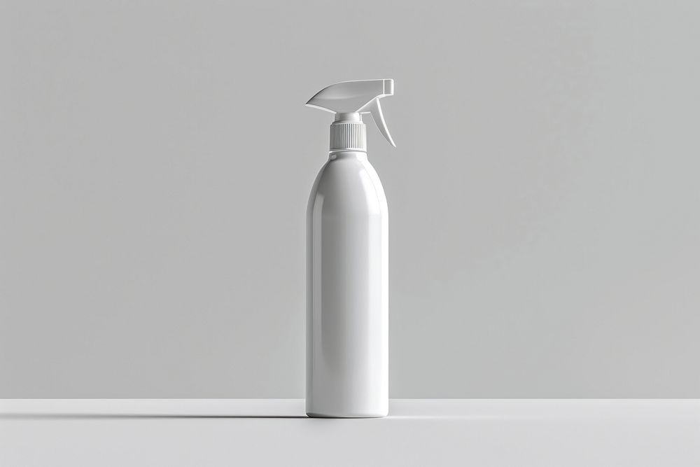 Spray bottle mockup tin shaker.