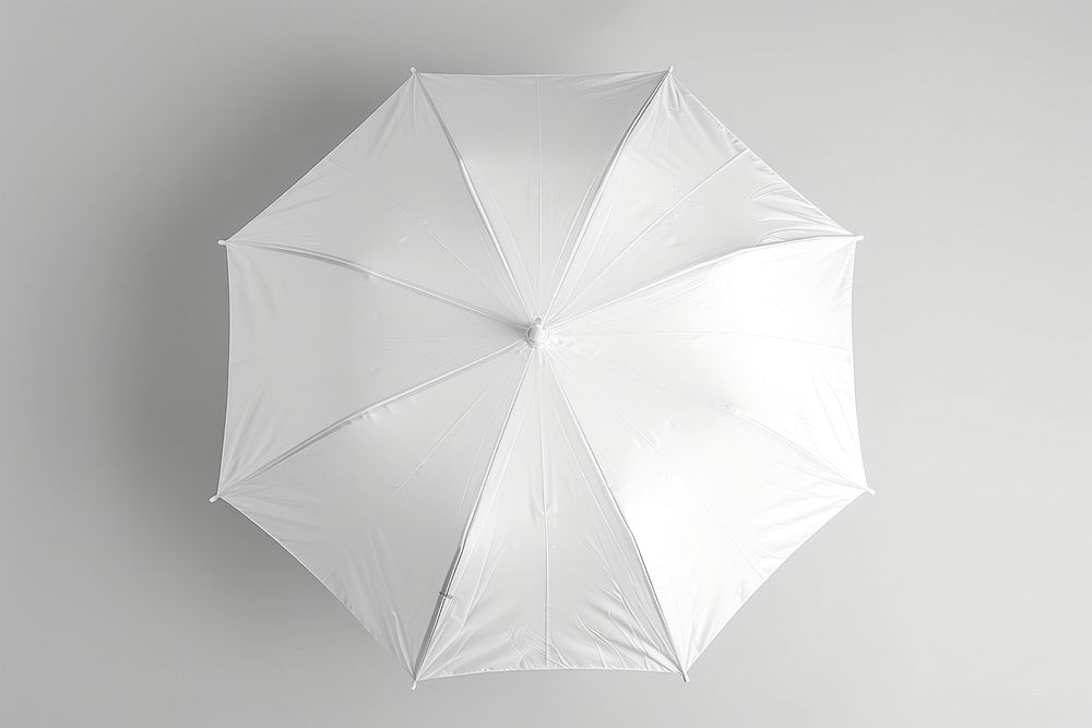 Blank white umbrella mockup canopy.