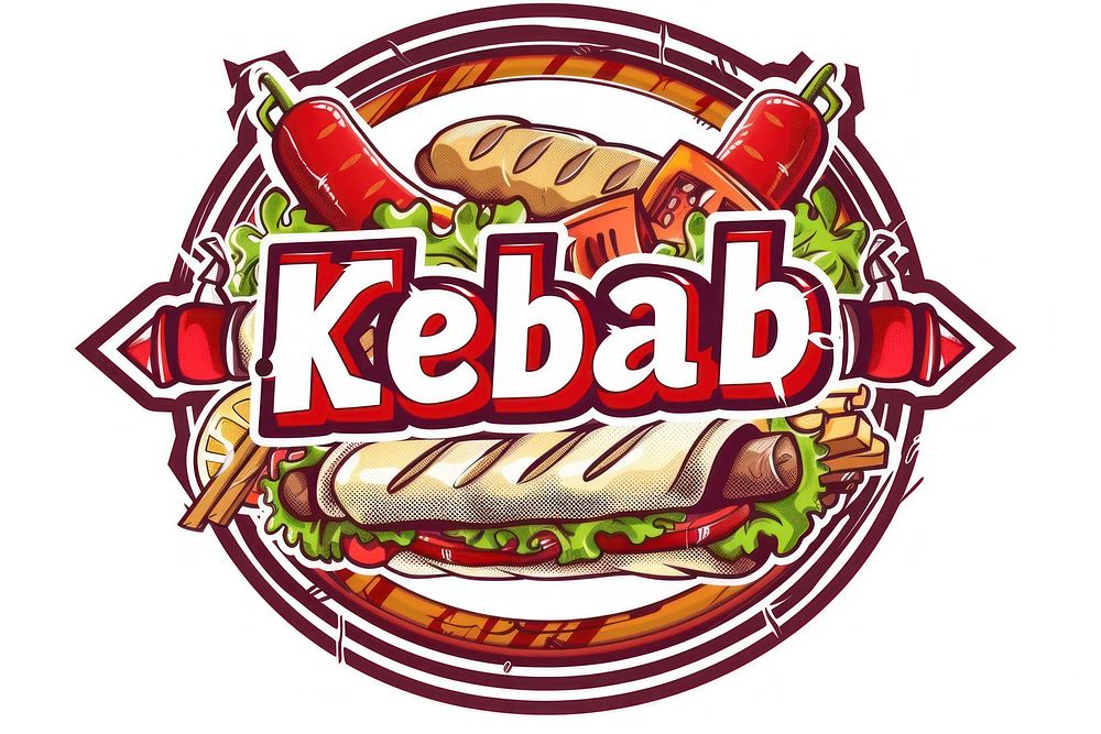 Kebab logo dynamite weaponry ketchup.