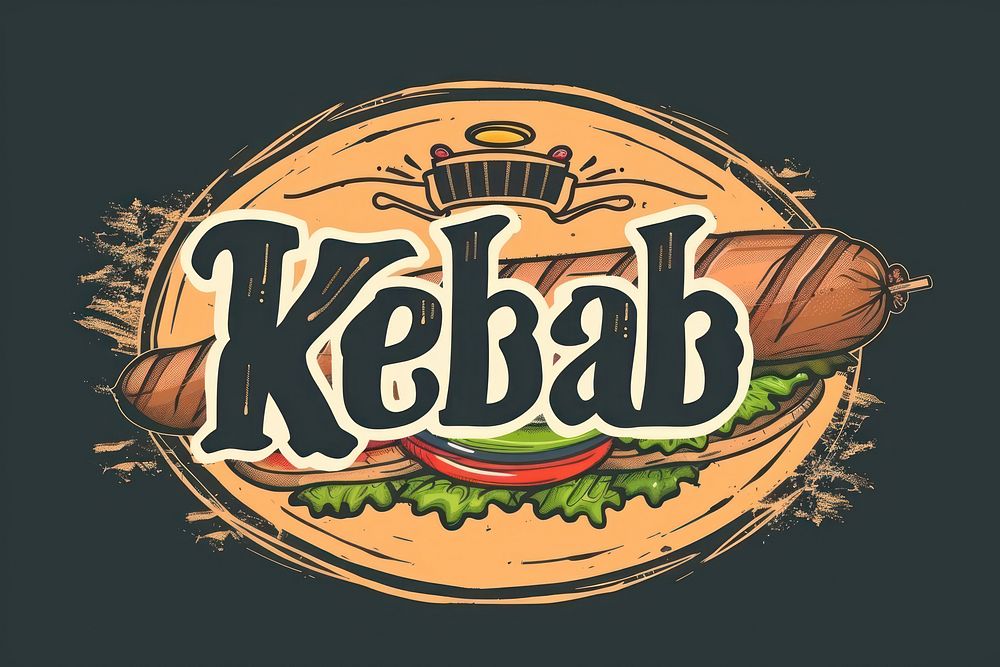 Kebab logo transportation jacuzzi vehicle.