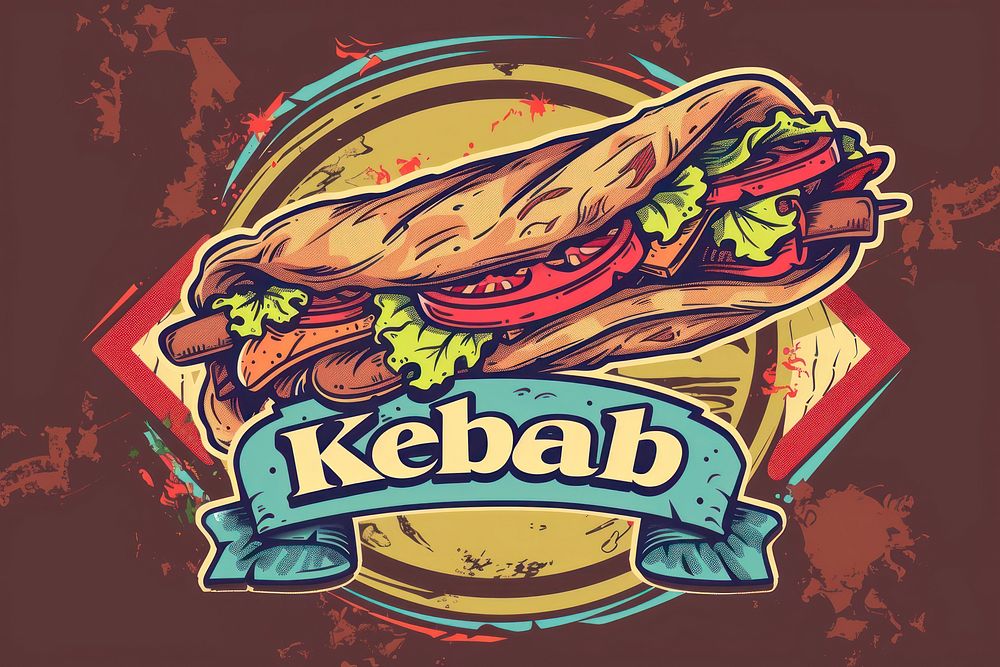 Kebab logo person human food.