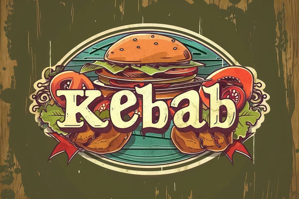 Kebab logo architecture building sticker.