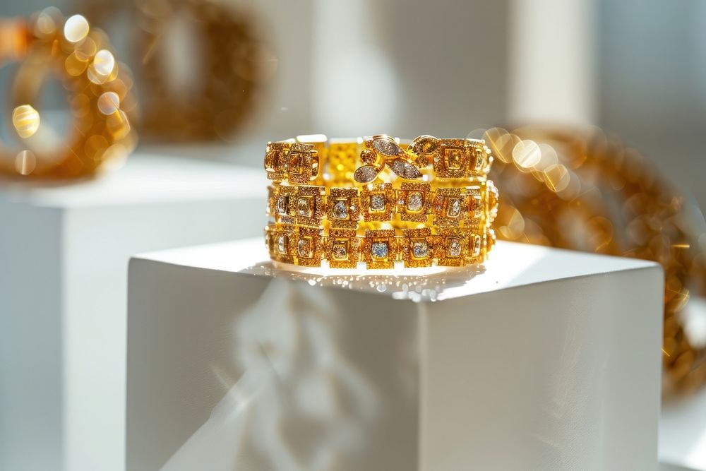 Gemstones gold accessories medication.