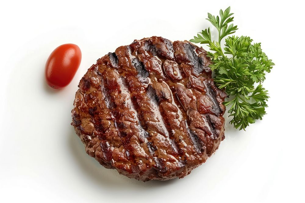 Grilled burger meat mutton steak food.