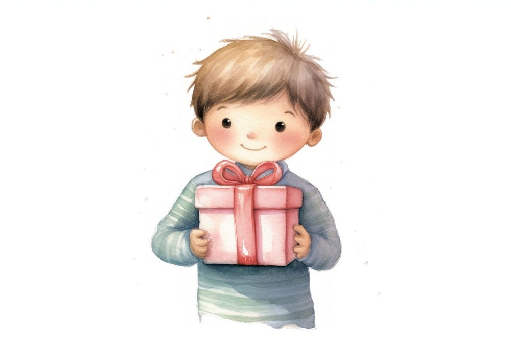 Child holding a gift box person human baby.