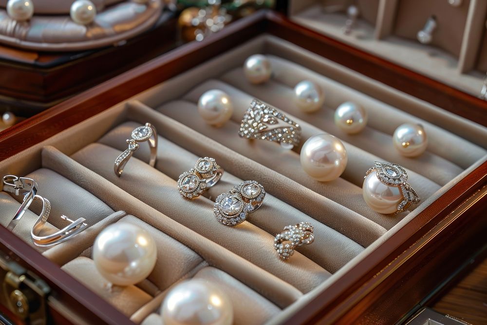 Luxury jewelry earring pearl accessories.
