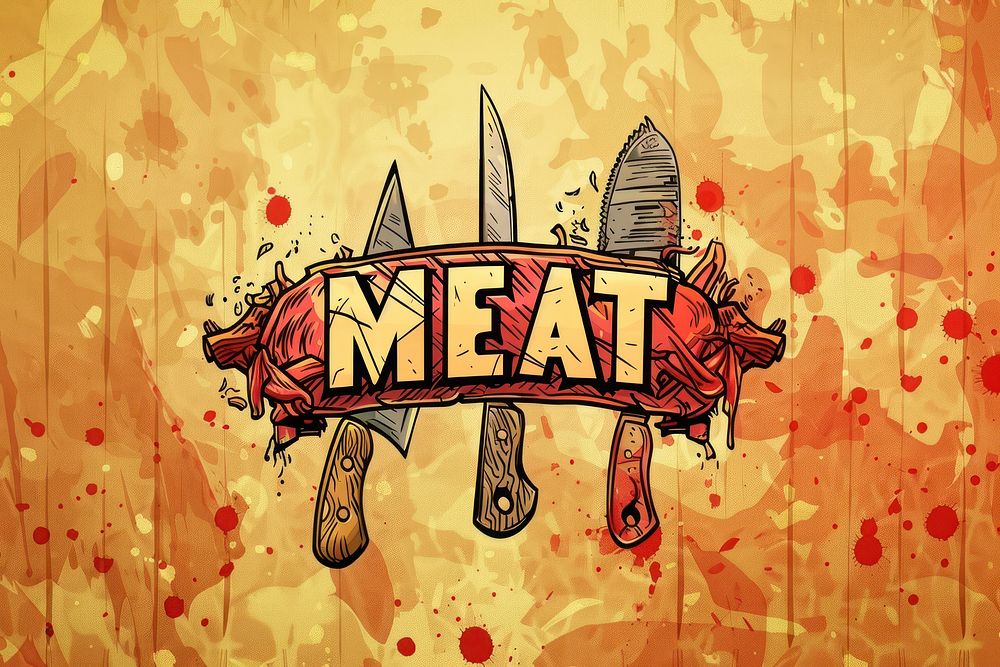 Logo of Butcher meat shop art modern art.