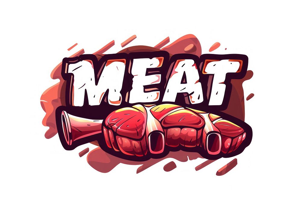 Logo of Butcher meat shop dynamite weaponry person.