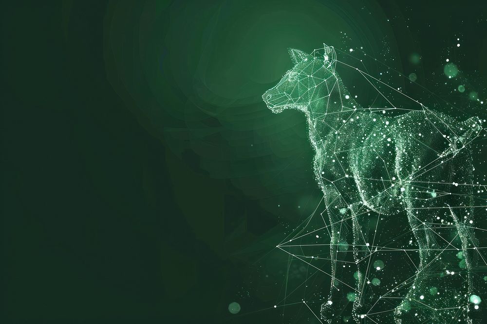 Digital abstract background animal green accessories.