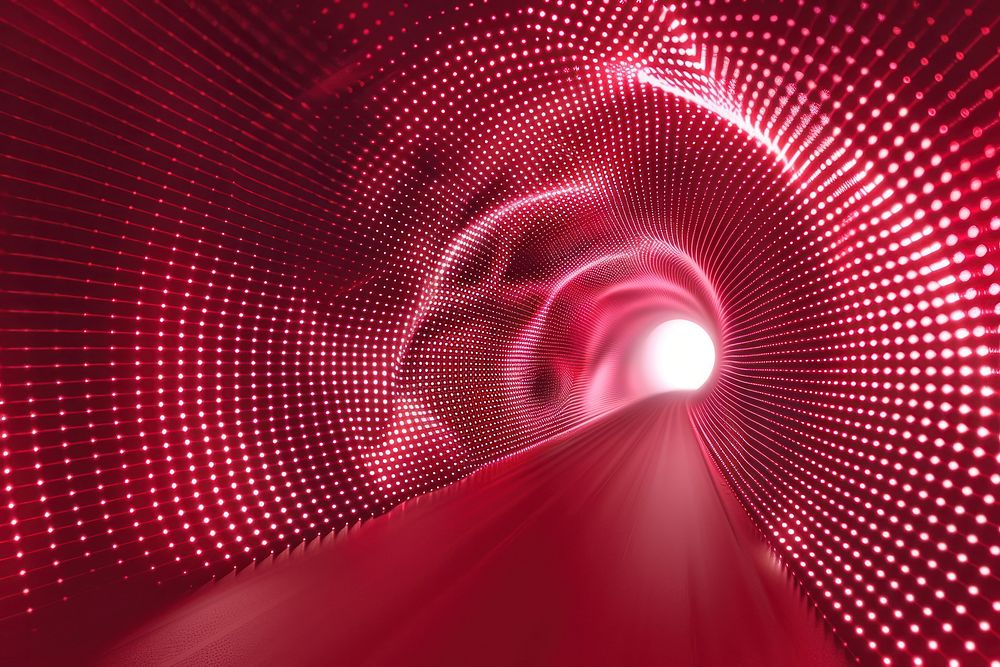 Digital abstract background light tunnel.