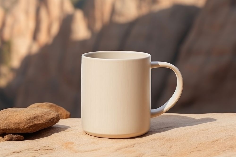 Mug mockup beverage coffee drink.