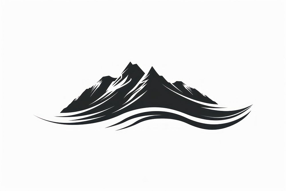 Mountain Shape Logo logo outdoors mustache.