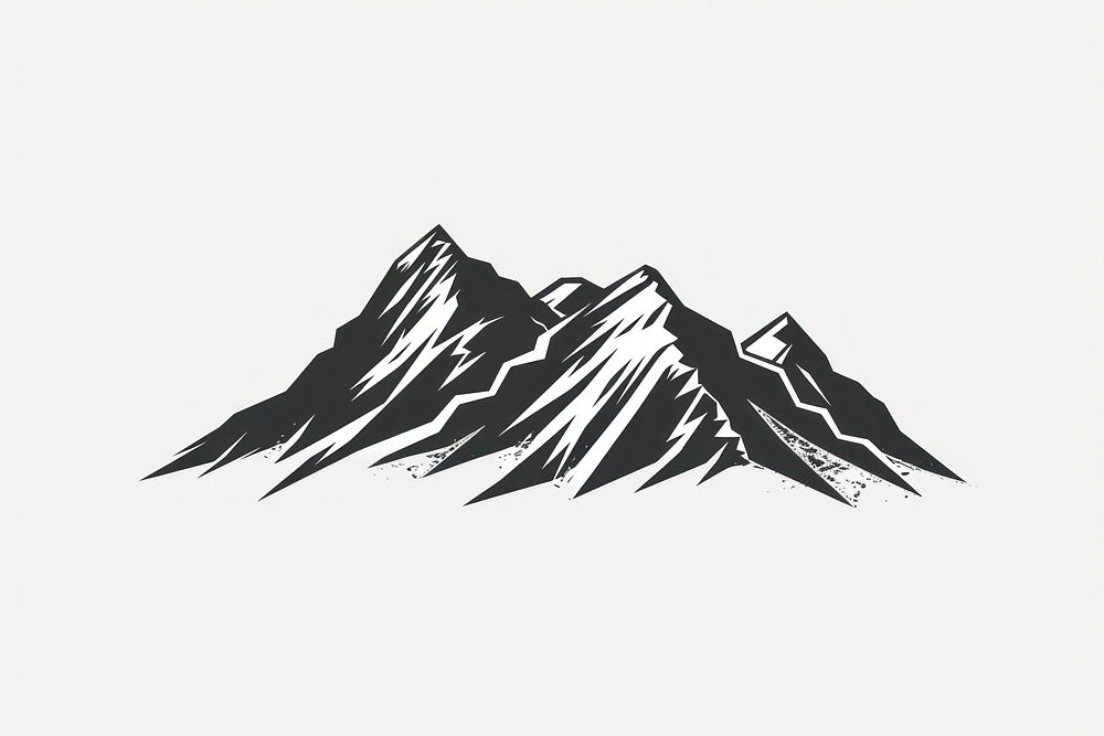 Mountain Shape Logo mountain illustrated outdoors.