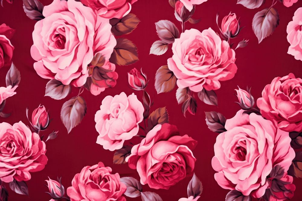 Rose pattern fabric backgrounds flower petal.
