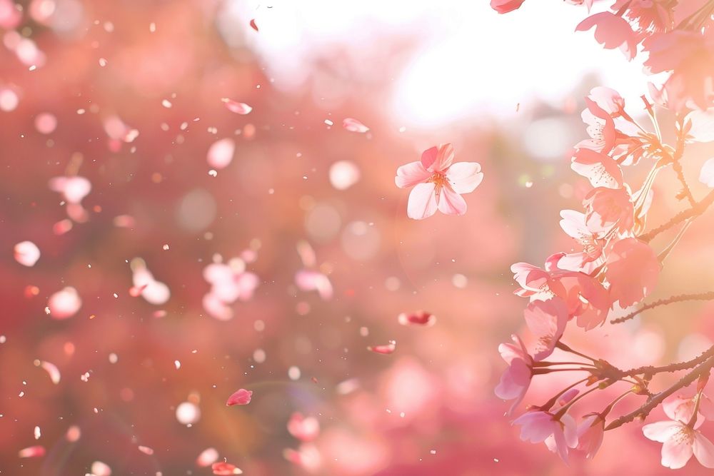 Sakura leaves outdoors blossom nature.