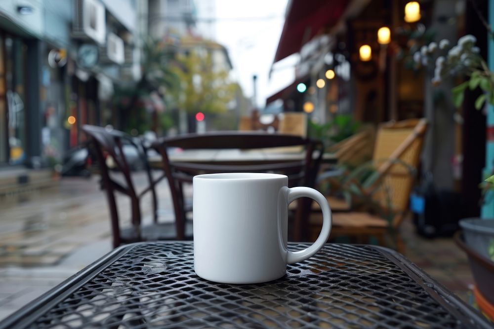 Coffee mug restaurant furniture.