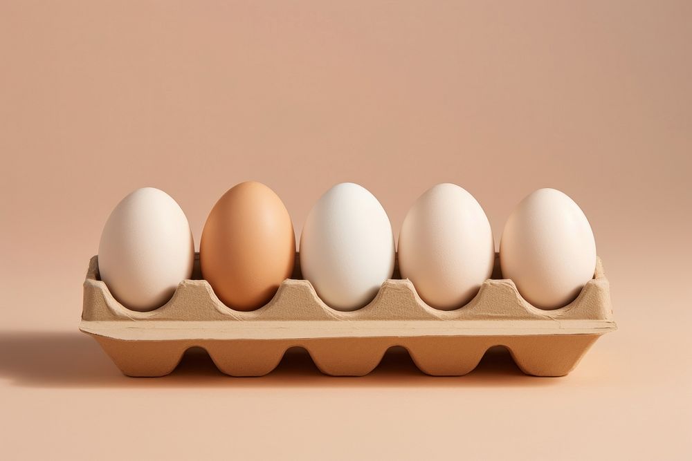 Eggs carton mockup food.