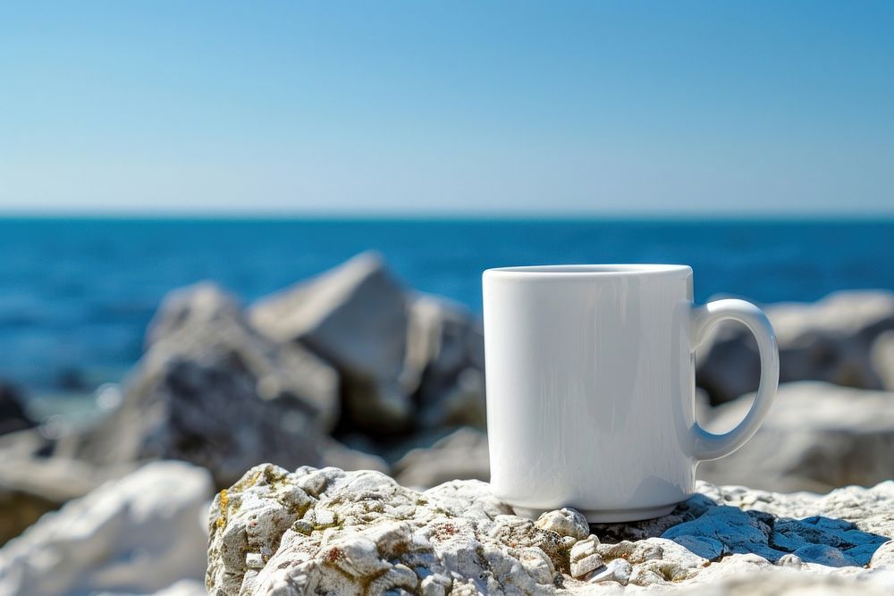 Nature rock mug sea.