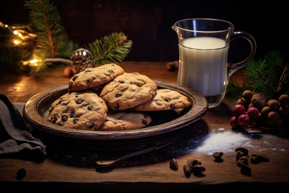 Cookies xmas confectionery beverage biscuit.