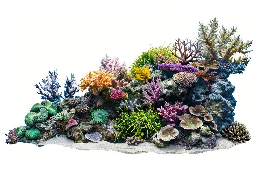 Reef coral reef aquarium outdoors.