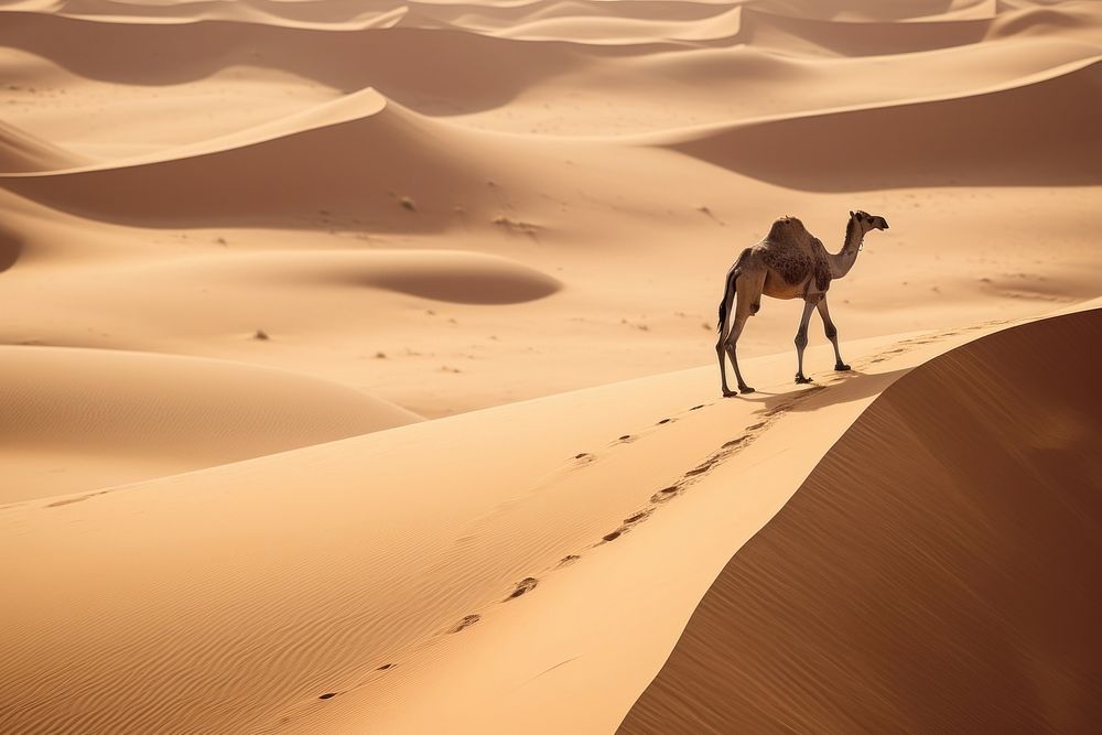 Desert camel outdoors nature.
