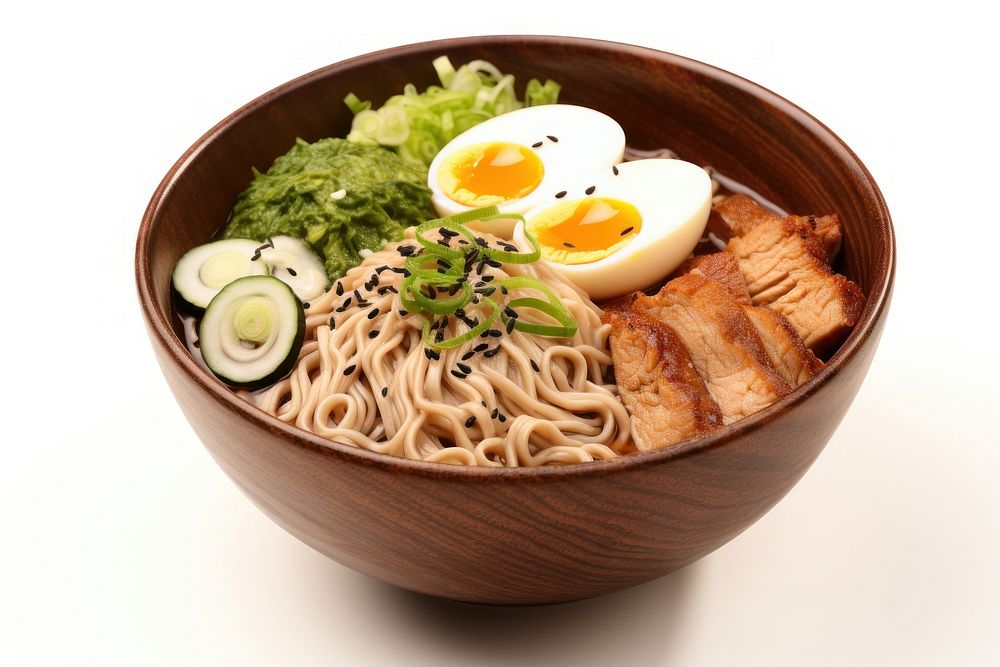 Soba ramen food meal dish.