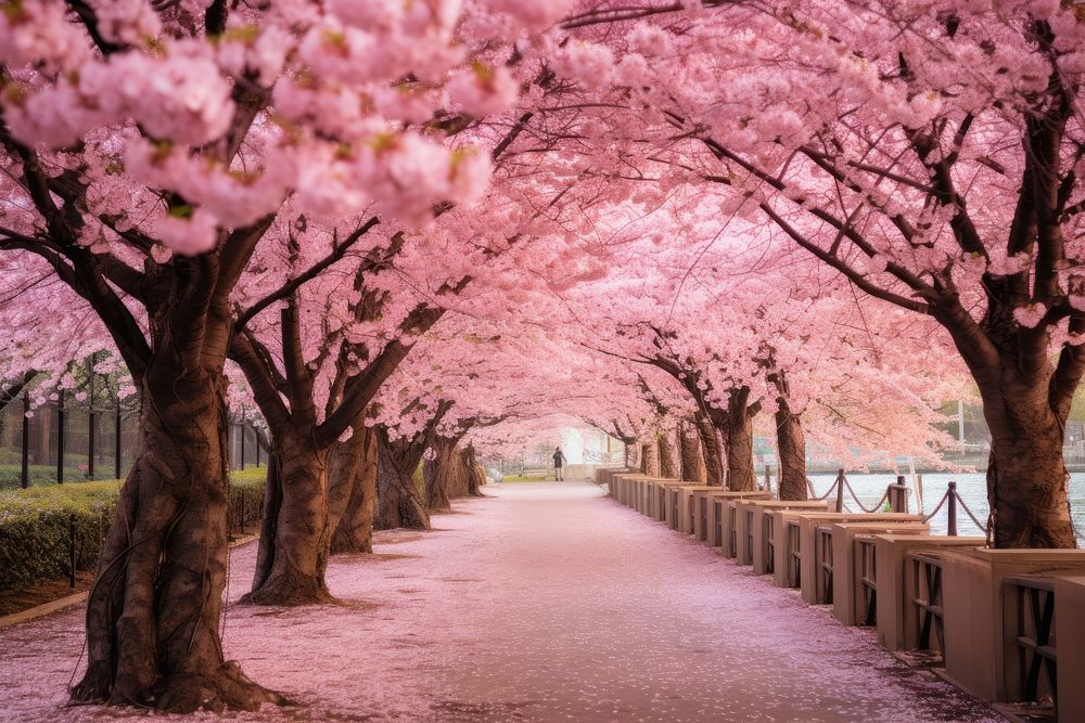 Sakura Garden park outdoors blossom.