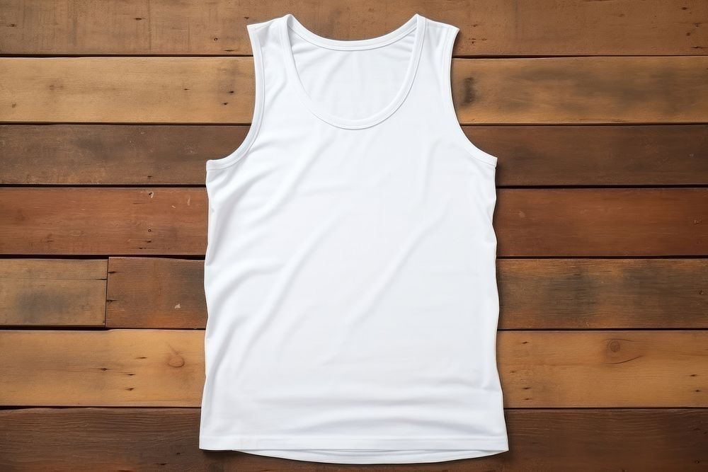 Blank white tank top apparel undershirt clothing.