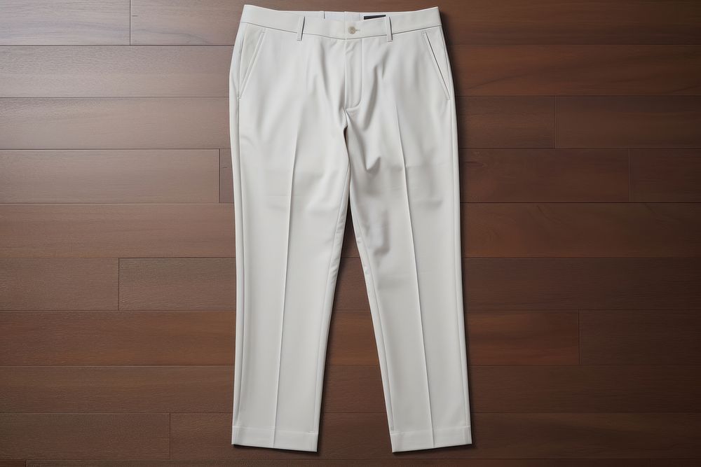 Blank white trousers apparel clothing pants.
