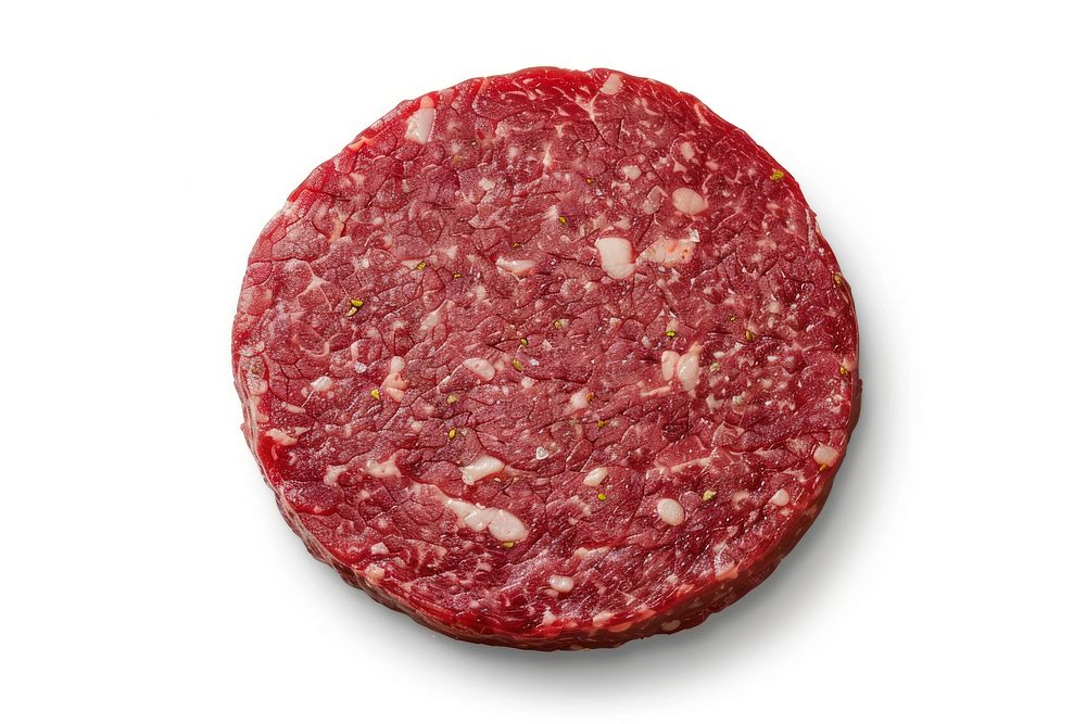 Raw burger meat steak beef food.