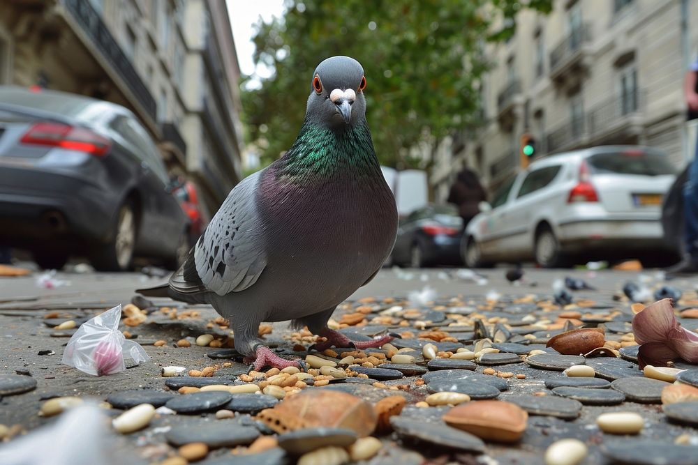 Pigeon pigeon bird car.