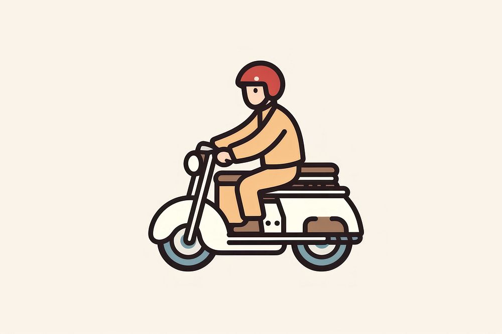 Delivery man motorcycle transportation .