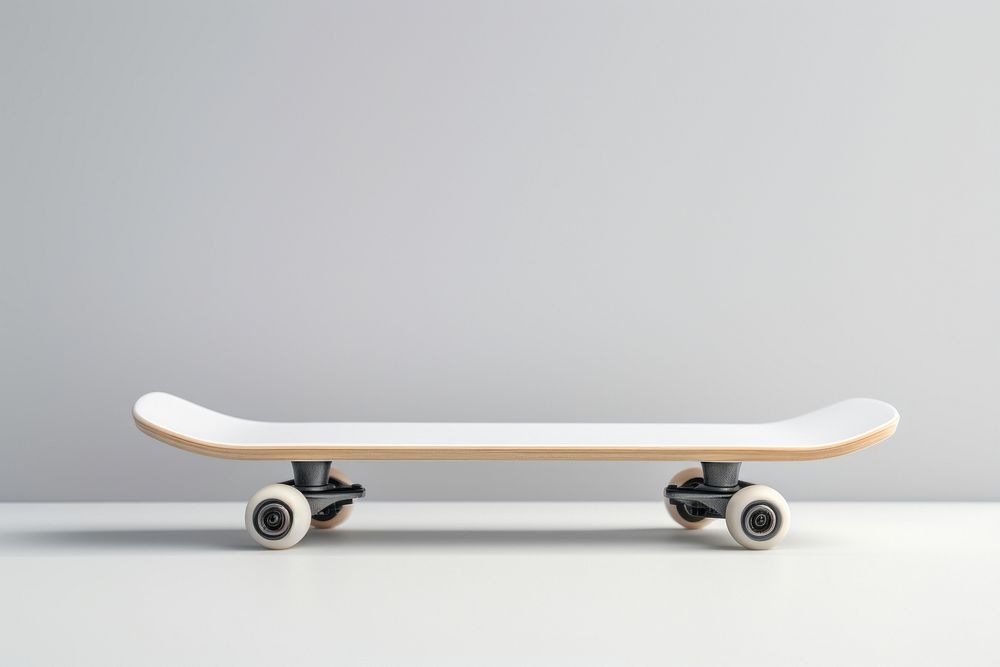 Blank skateboard mockup machine wheel.