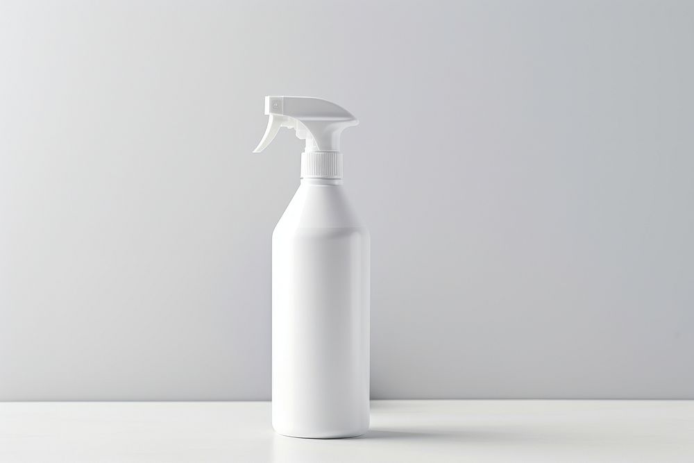 Blank plain spray bottle mockup shaker tin.